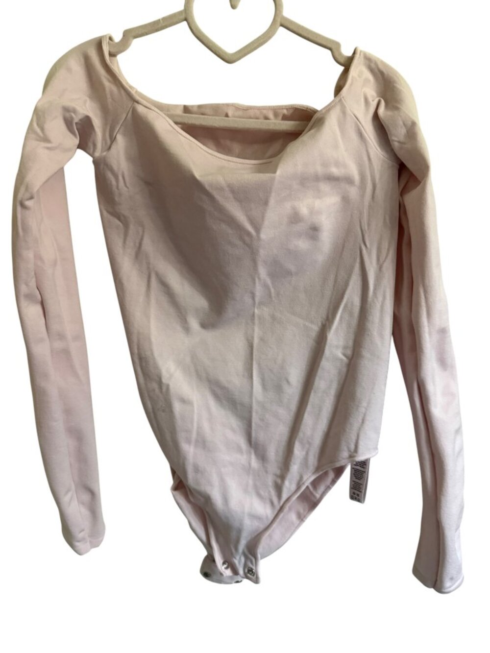 SKIMS Pink Long Sleeve Bodysuit Size M